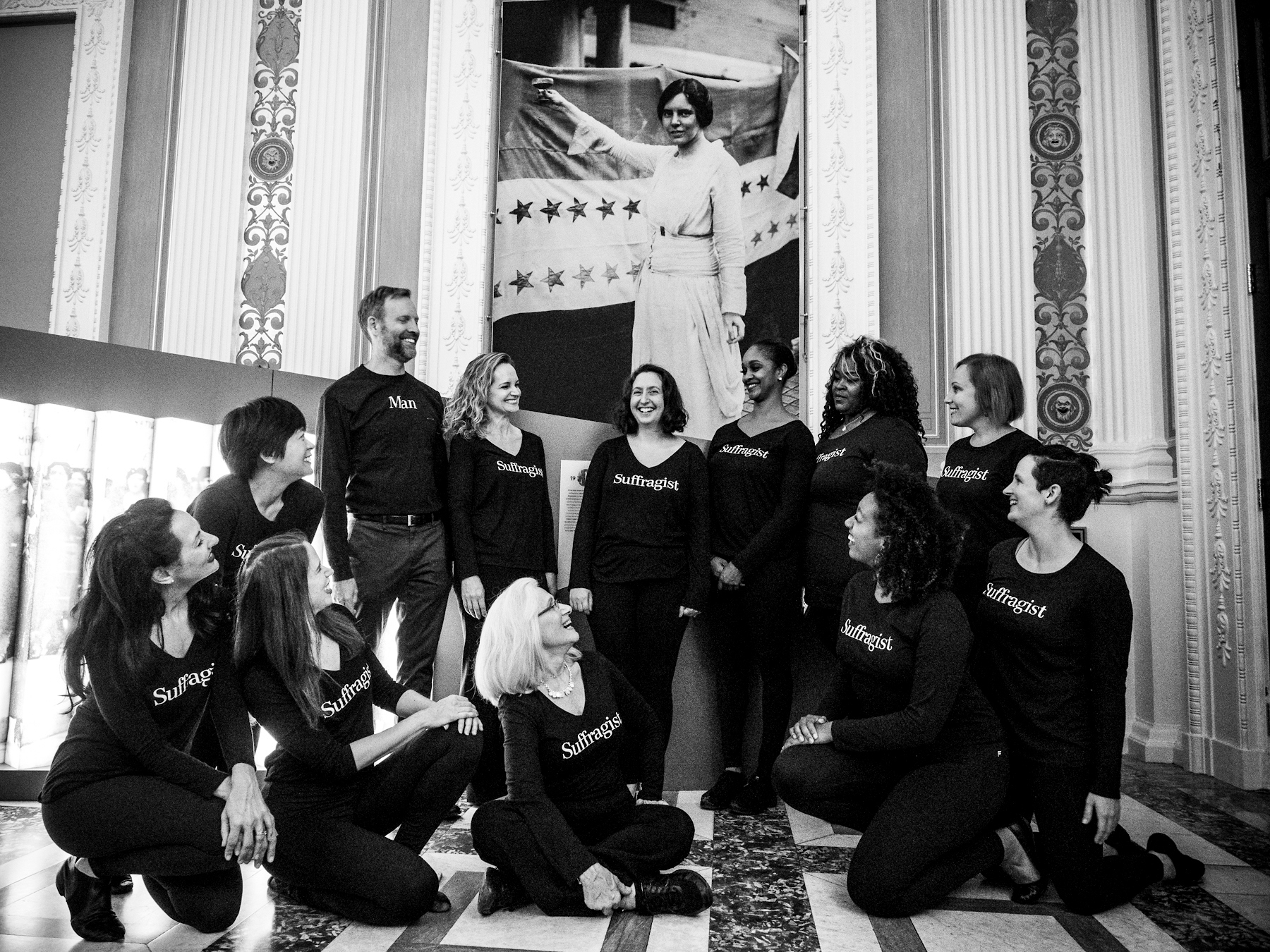 Image of Katie with ensemble of 19 at Library of Congress